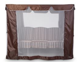 Тент-шатер с москитной сеткой для садовых качелей (с прямой крышей)